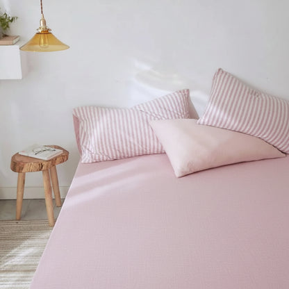 Draps housses jersey rose