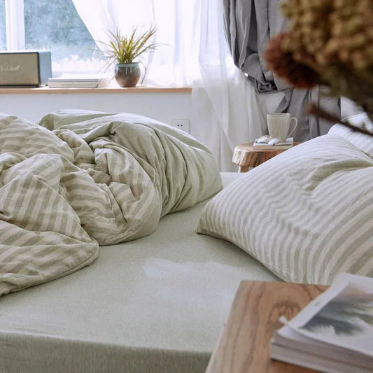 Draps housses jersey vert