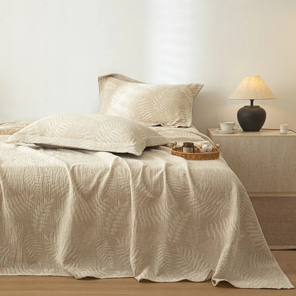 Draps plat naturel jacquart