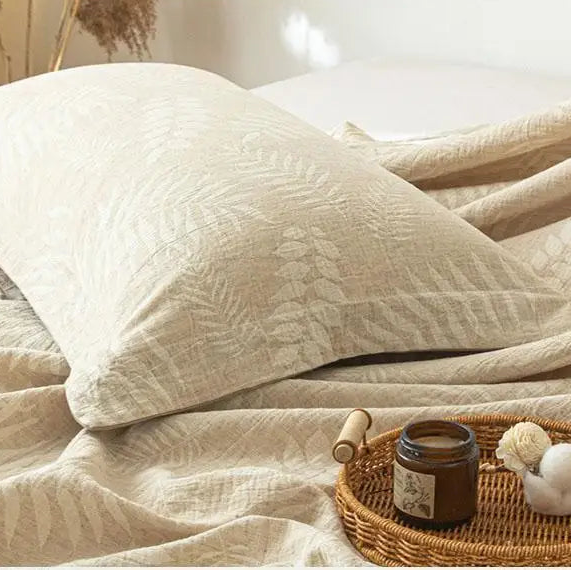 Draps plat naturel avec oreiller