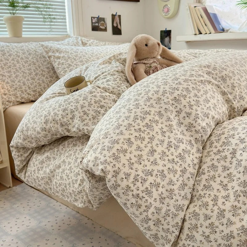 Housse de couette 150x200 avec motif de fleurs