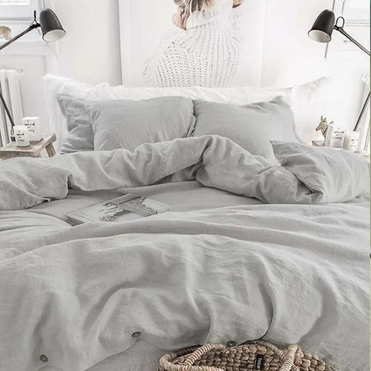 Housse de couette 260x240 lin grise
