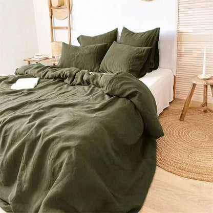 Housse de couette 260x240 lin verte