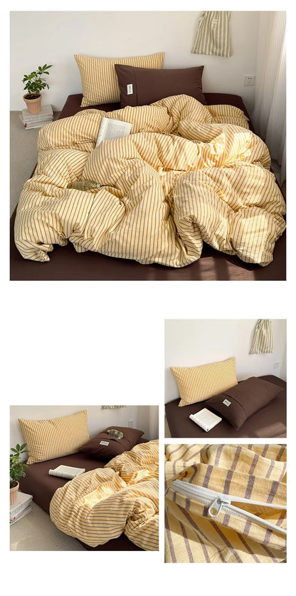 Housse de couette 220x240 | Coton jersey brossé