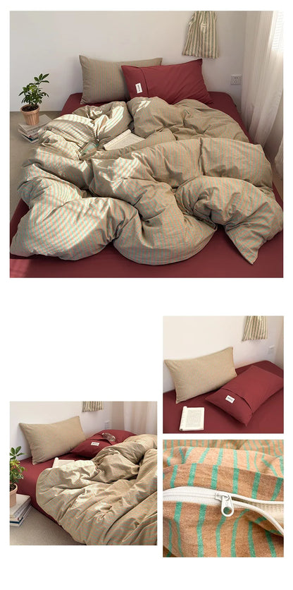 Housse de couette 220x240 | Coton jersey brossé