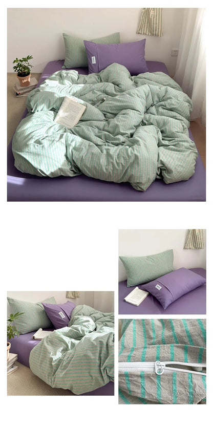 Housse de couette 220x240 | Coton jersey brossé