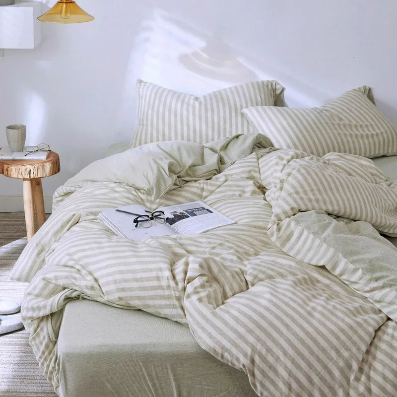 Housse de couette en jersey verte