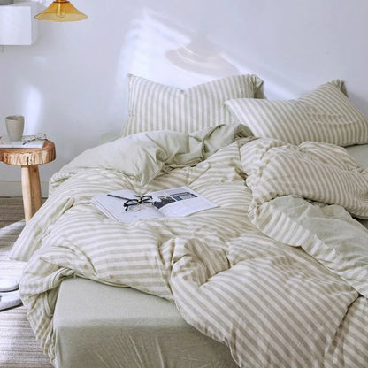 Housse de couette en jersey verte