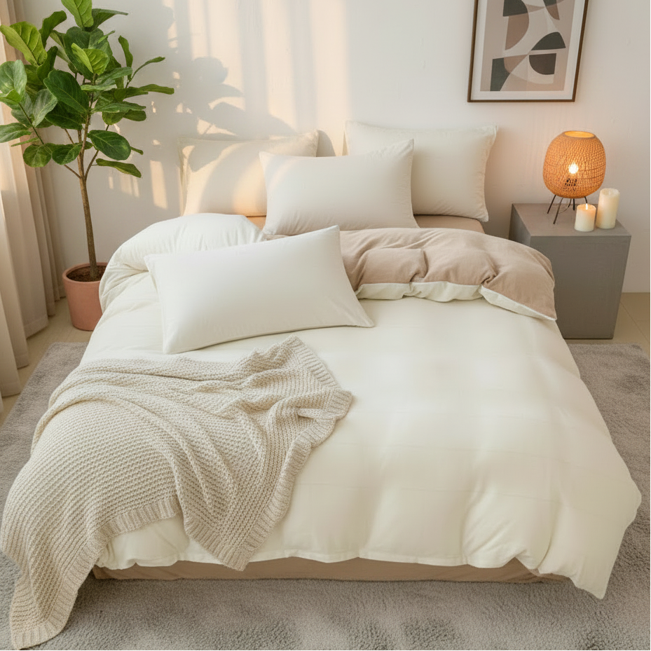Housse de couette polaire chambre