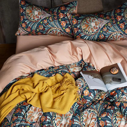 Housse de couette satin de coton bohème