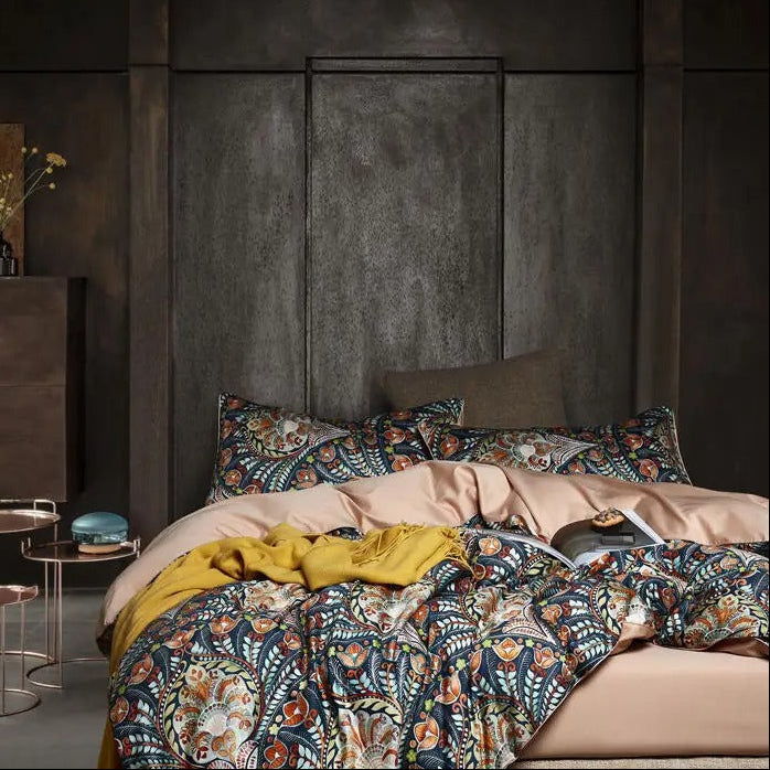 Housse de couette satin de coton dans une chambre