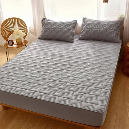 Housse de matelas de couleur grise