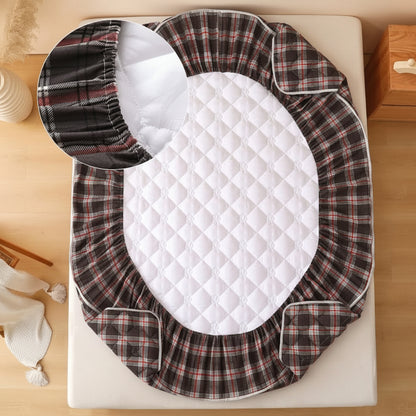 Housse de protection matelas à carreaux