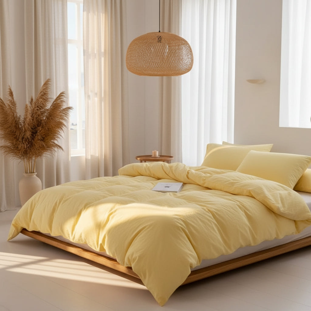 Housses de couettes 140x200 jaune