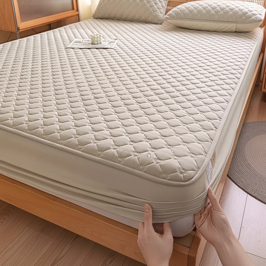 Protège matelas 160x200 beige imperméable