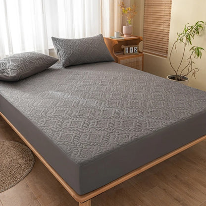 Protège matelas imperméable gris foncé